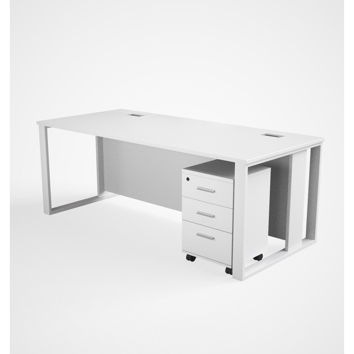 Model MTL-180-WT with Pedestal Drawer