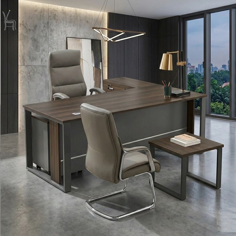 Model - MTL-200 LP  - Office Table with Side Table & Pedestal Drawer