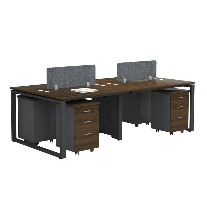 Model WS-LN-BG - Workstation with pedestal drawers - Line Fixing