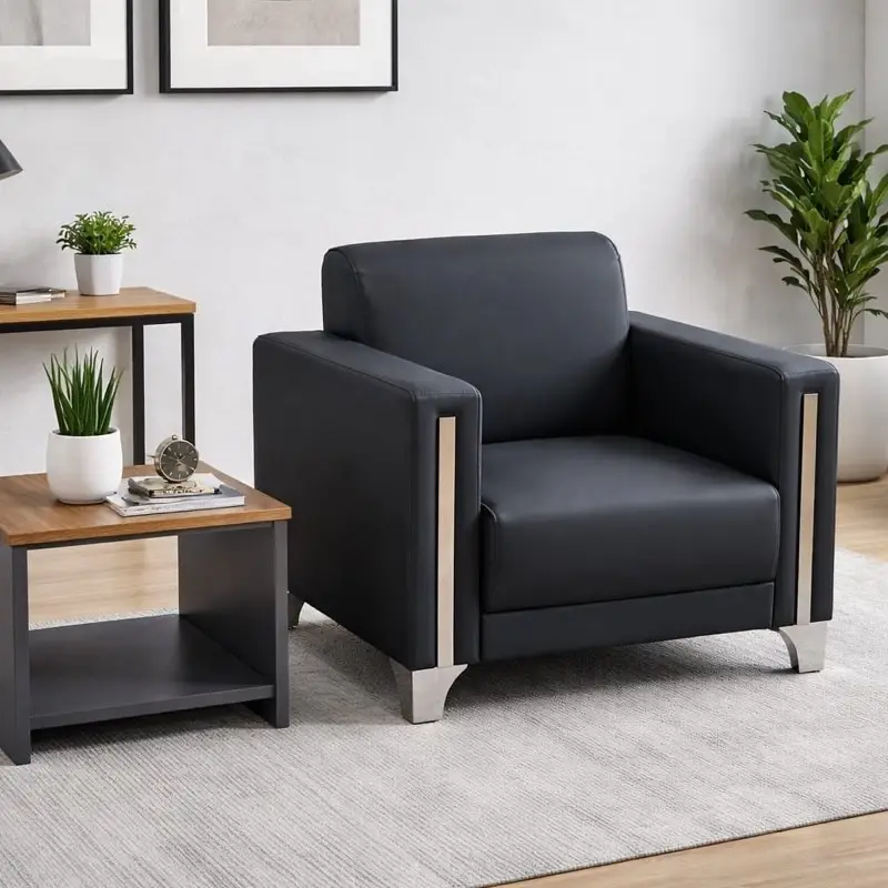 Model Kiwi - 8236 - Sofa Color Black  (PU Leather)