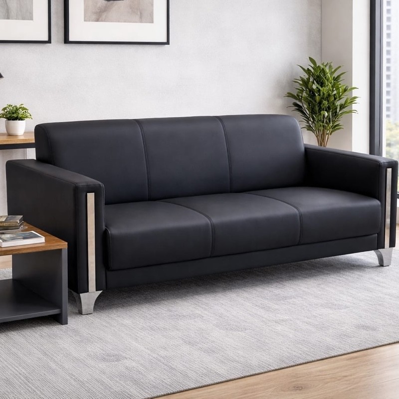 Model Kiwi - 8236 - Sofa Color Black  (PU Leather)