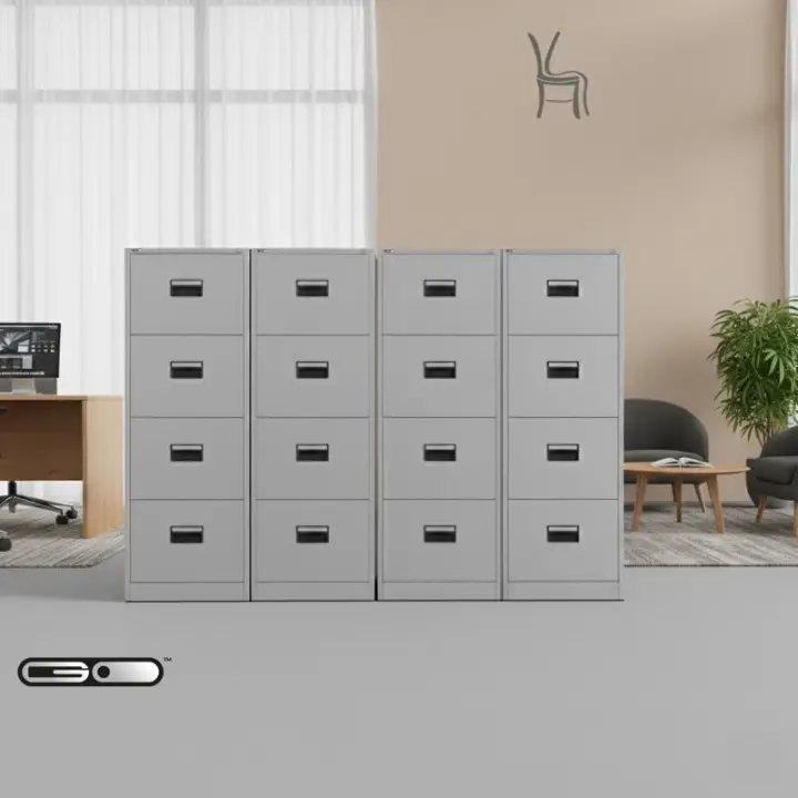  Model GO-CVFC-4D (KDAC4) -  GO VERTICAL FILING CABINET 4 DRAWER